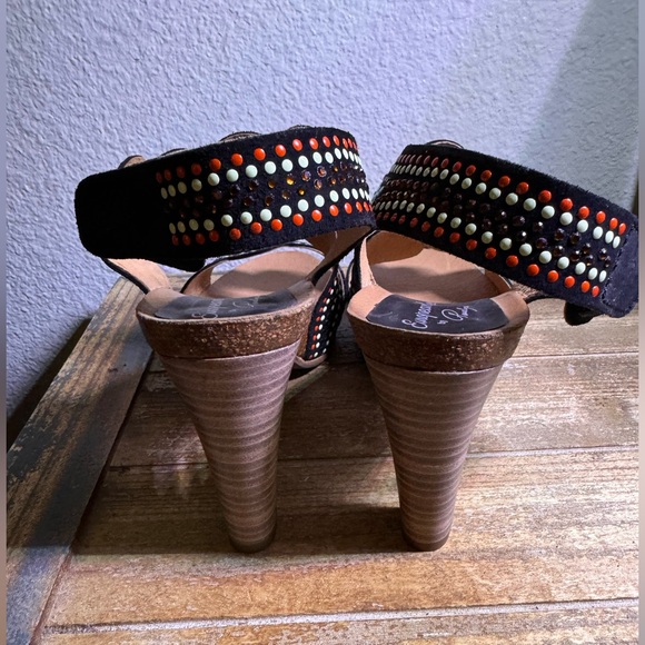 PENELOPE CHILVERS European Heels. Womens Multicolored High Heeled Strap Sandals - Picture 5 of 12